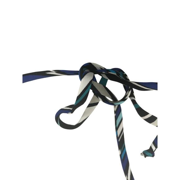 SURFSIDE Classic String Bikini 2PC Set, Blue, White, Black, & Teal, Small, NWT - Picture 6 of 8